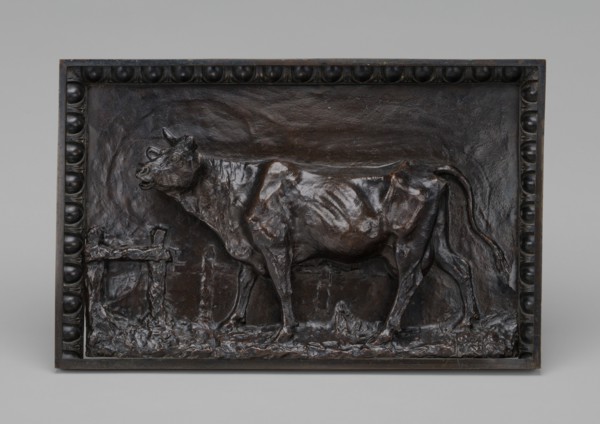 Cow Lowing over a Fence, model c. 1845/1864, cast possibly by 1865.