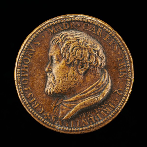 Cristoforo Madruzzo, 1512-1587, Cardinal, Prince Bishop of Trent 1539, of Brixen 1542 [obverse], probably 1551.