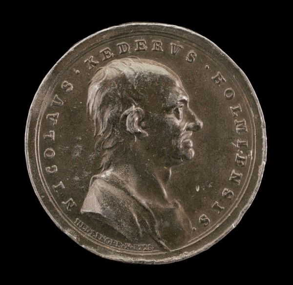 Nicolaus Keder, 1659-1735, Swedish Antiquarian and Numismatic Scholar [obverse], 1728.
