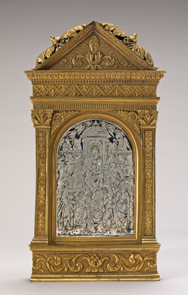 Pax with the Virgin and Child Enthroned with Saints.