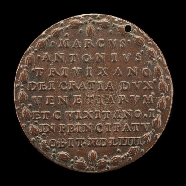 Inscription in a Wreath [reverse], 1554.
