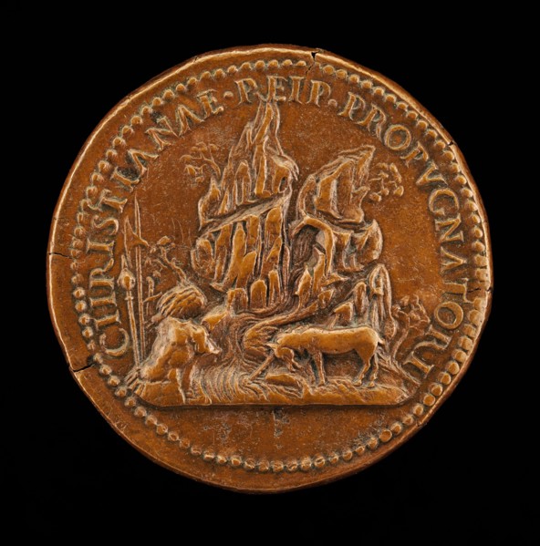 Unicorn Before a High Rock [reverse], second half 16th century.