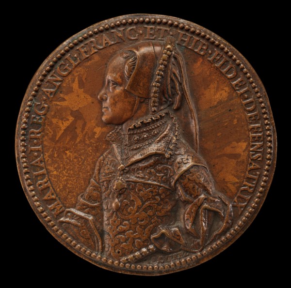 Mary Tudor, 1516-1558, Queen of England 1552 [obverse], 1555.