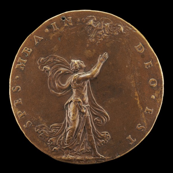 Hope with Hands Raised in Prayer [reverse].