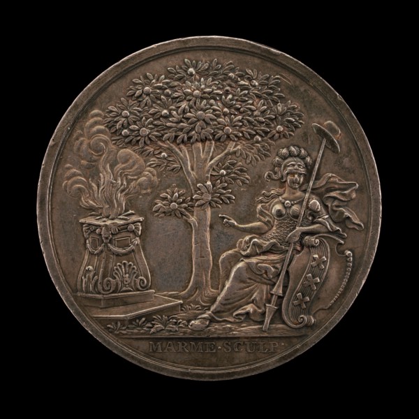 Minerva Encouraging the State [reverse], 1747.