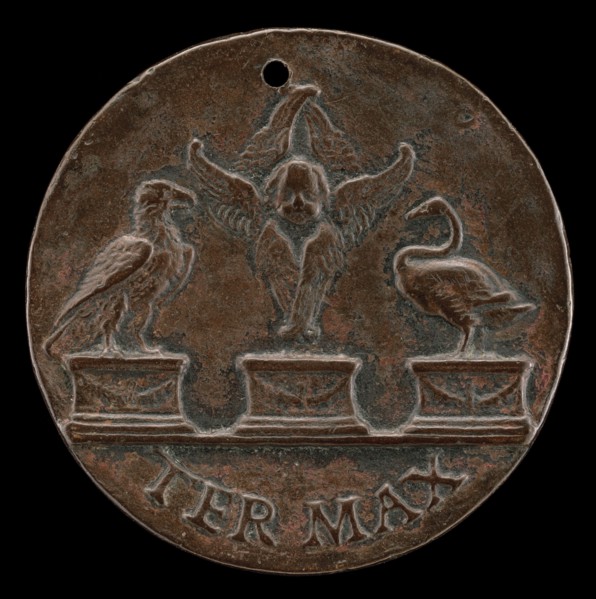 Cherub, Swan, and Eagle [reverse], c. 1513.