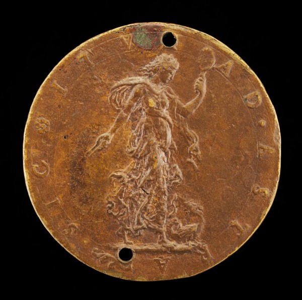 Prudence with a Dragon at her Feet [reverse], mid 16th century.