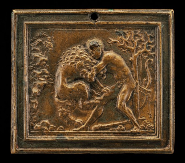 Hercules and the Nemean Lion, late 15th - early 16th century.