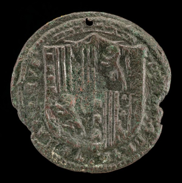 Crowned Shield of Arms [reverse], late 15th century.