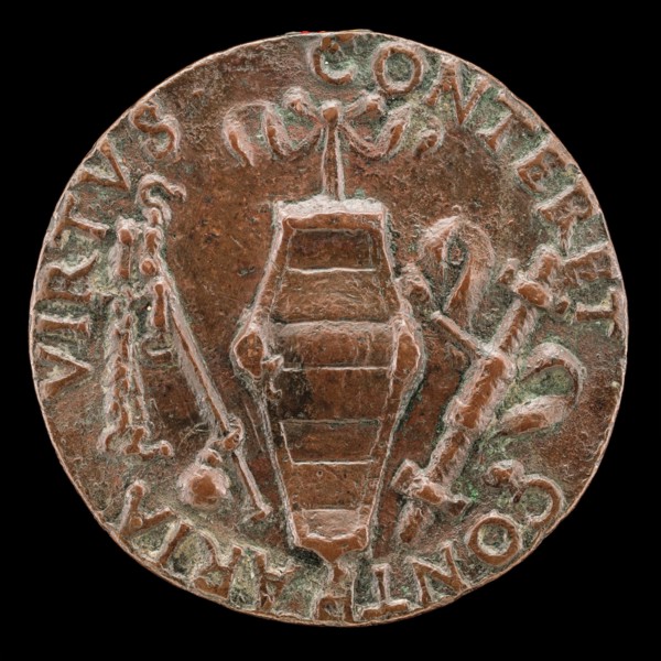 Shield of Caraffa Arms [reverse], early 16th century.