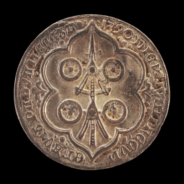 Four-wheeled Carro, Heraldic Symbol of the Carrara Family [reverse], 1390.