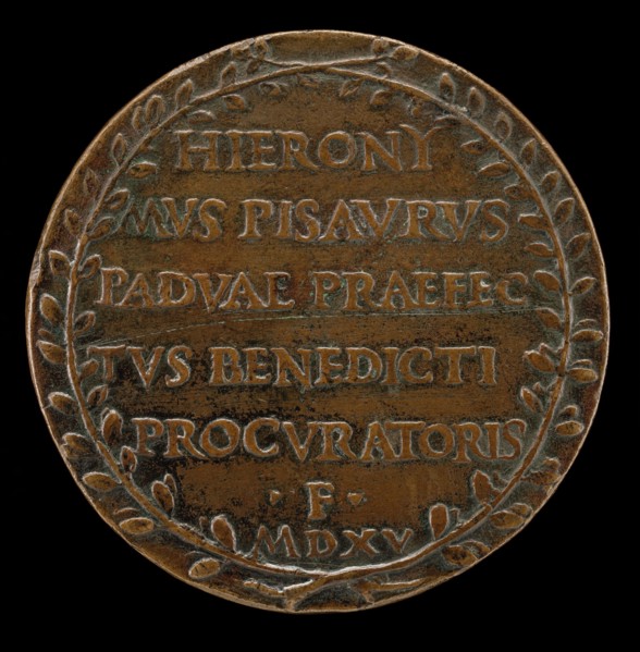 Inscription in a Wreath [reverse], c. 1515.