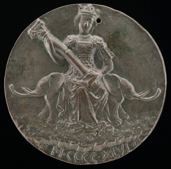 Fortitude Holding a Broken Column [reverse], 1446.