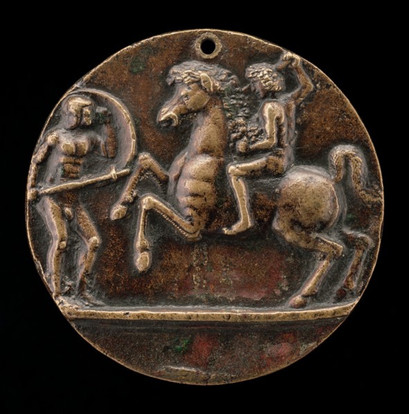 Warrior and Horseman Fighting, late 15th - early 16th century.
