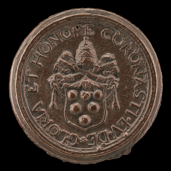 Shield with the Medici Arms, Surmounted by the Papal Tiara and Crossed Keys [reverse], c. 1513/1515.