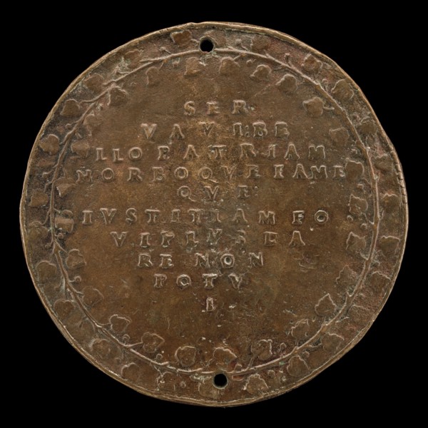 Inscription in a Wreath of Ivy [reverse], 1485/1486.