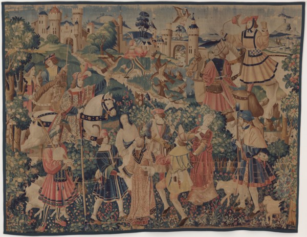 Hunting and Pastoral Scenes, with a bagpiper and dancers, c. 1510.