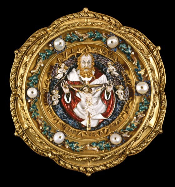 Morse with the Trinity, c. 1400/1410 (Trinity and Angels); 1884/1897 (setting).