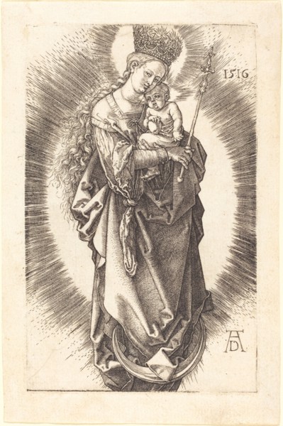 The Virgin and Child on a Crescent with a Sceptre and a Starry Crown, 1516.