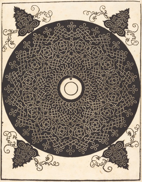 The Third Knot (with a black circle on a white medallion), probably 1506/1507.