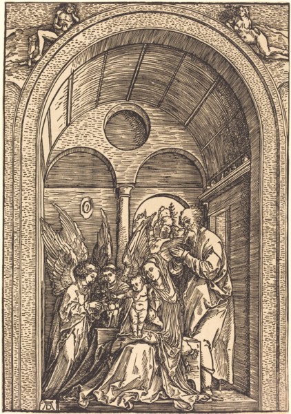 The Holy Family with Two Angels in a Vaulted Hall, c. 1504.