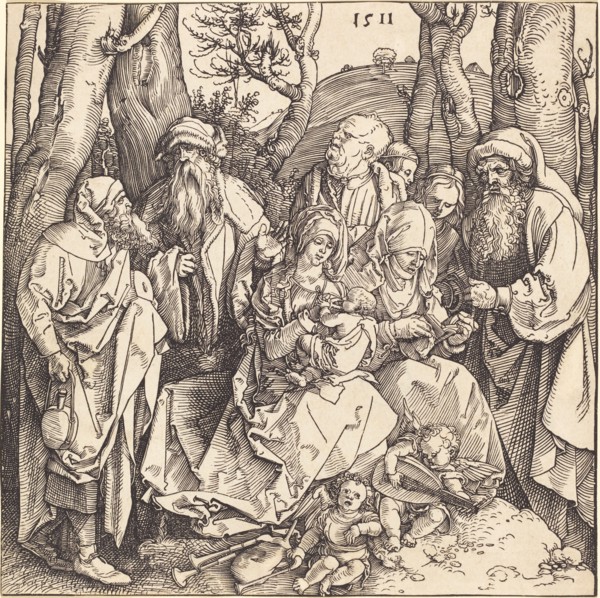 The Holy Family with Two Music-Making Angels, 1511.