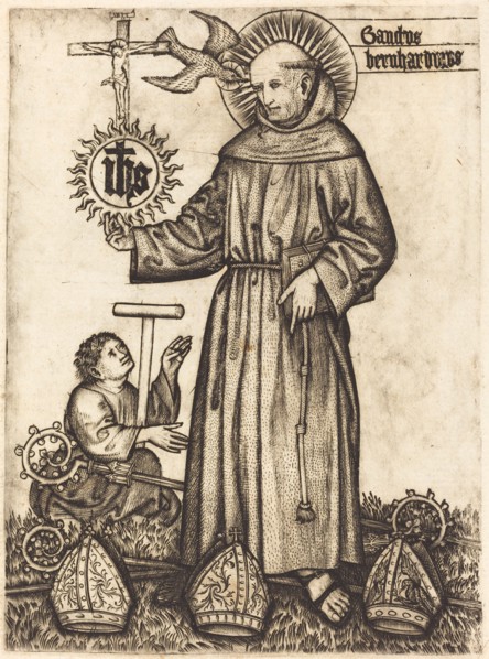 Sanctus Bernhardinus, 1450s.