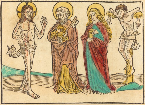 Christ Showing His Wounds to Peter, the Magdalene and the Good Thief, 1480/1490.
