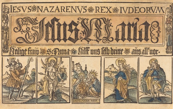 Saint Anne, The Madonna and Child and Saints Christopher, Sebastian, Clara and Roche, c. 1500/1525.