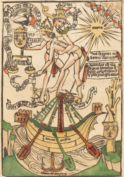 Allegory of the Meeting of Pope Paul II and Emperor Frederick III, c. 1470.