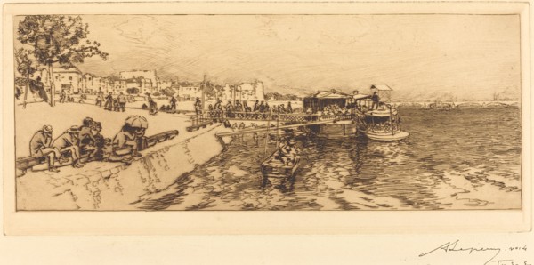 Pier of Bercy (Embarcadere, quai de Bercy), 1891.