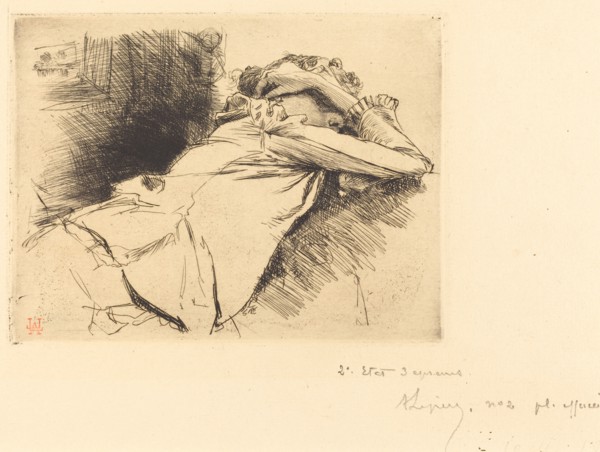 Reclined Woman Sleeping (Femme couchee sommeillant), 1892.