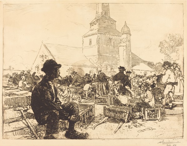 Poultry Market at St.-Jean-de-Mont (Marche a la volaille, a St.-Jean-de-Mont), 1892.