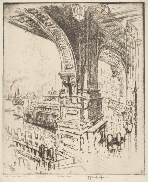 Within the Ferry, Cortlandt Street, New York, 1919.