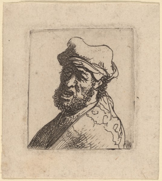 Man Crying Out, Three-Quarters Left, c. 1630/1631.