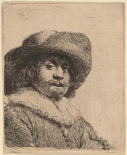 Man in a Broad-Brimmed Hat, possibly 1638.