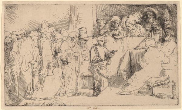 Christ Disputing with the Doctors: a Sketch, 1652.