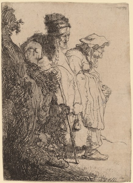 Beggar Man and Woman behind a Bank, c. 1630.