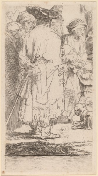 The Man with a Cane (Fragment from the Hundred Guilder Print), c. 1649.