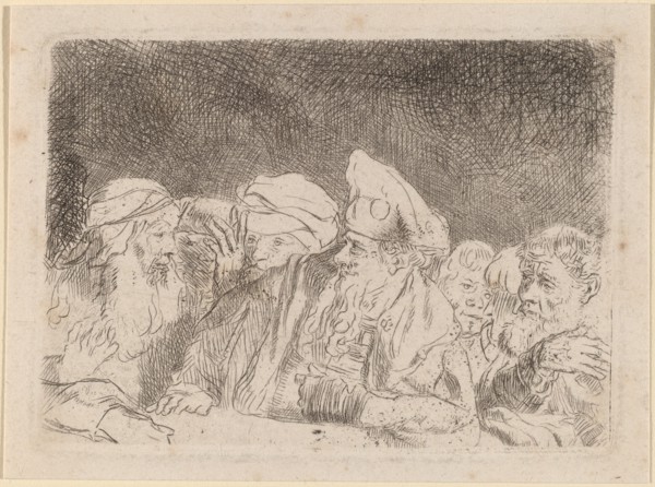 The Pharisees Debating (Fragment from the Hundred Guilder Print), c. 1649.