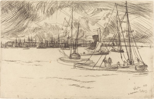 Amsterdam from the Tolhuis, 1863.