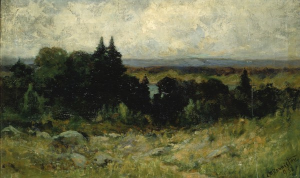 Untitled (landscape, fields with rocks and trees), 1893.