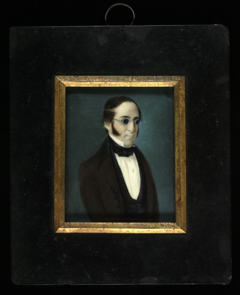 Caballero con lentes de la familia Canals, ca. 1840-1855.