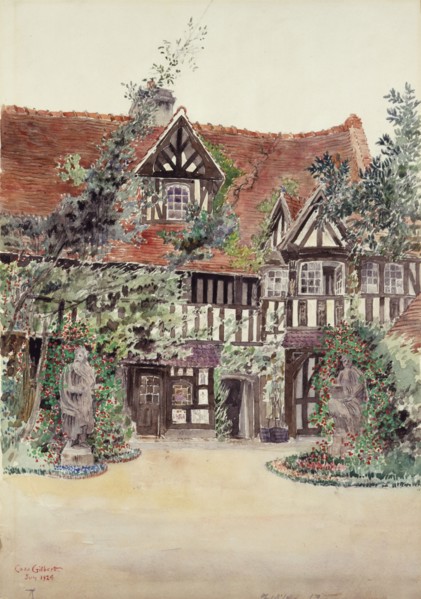 The Smaller Courtyard, Hotel Guilleaume le Conquerant, Dives, France, 1924.