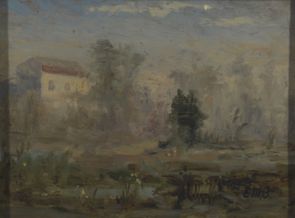 Untitled (landscape with house in background), n.d.