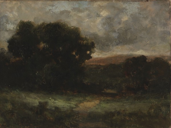 Untitled (landscape with meadow and trees), n.d.