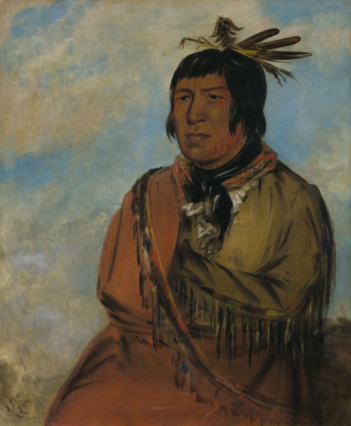 Na-pów-sa, Bear Traveling at Night, a Chief, 1830.