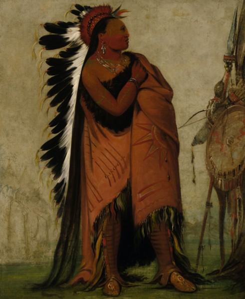 Eé-hee-a-duck-cée-a, He Who Ties His Hair Before, 1832.