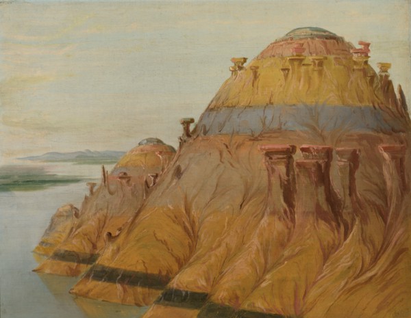 Picturesque Clay Bluff, 1700 Miles above St. Louis, 1832.