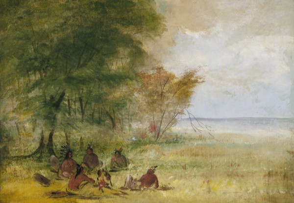 Sioux Indian Council, Chiefs in Profound Deliberation, 1832-1837.